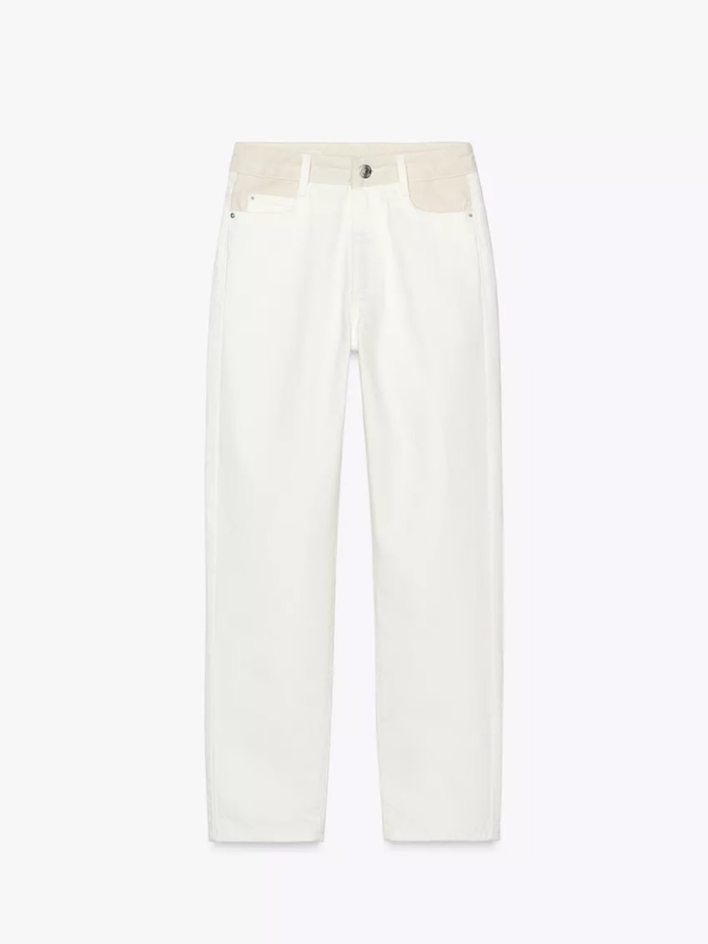 Z1975 HIGH-RISE MOM FIT JEANS WITH CONTRAST waistband